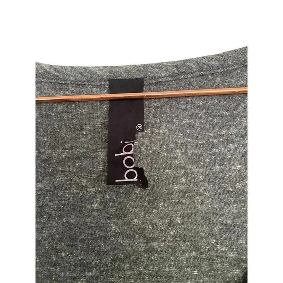 Bobi Women's Gray Long Sleeves Scoop Neck Maxi Dress Size Small - Picture 4 of 5